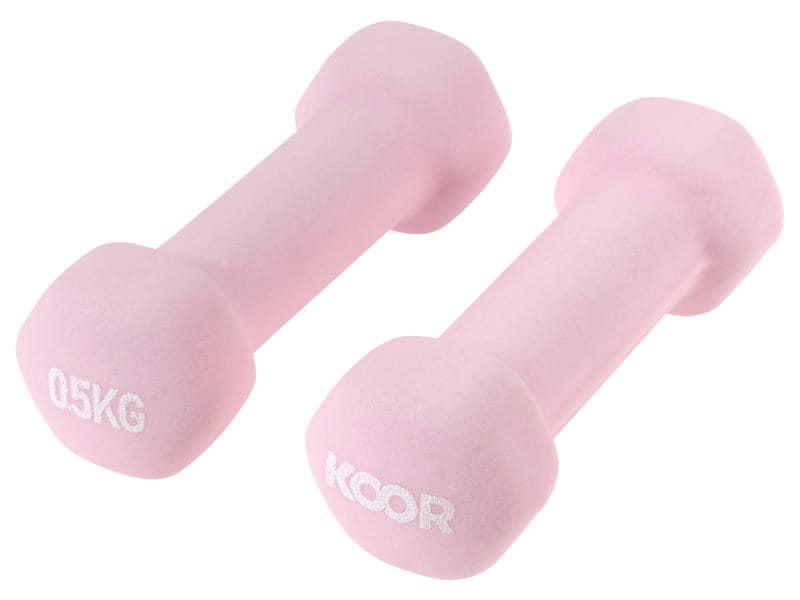 KOOR Kurzhantel-Set 0.5 kg, Rosa