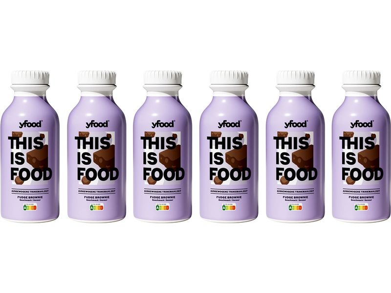 YFOOD Trinkmahlzeit Fudge Brownie 6X 500 ml
