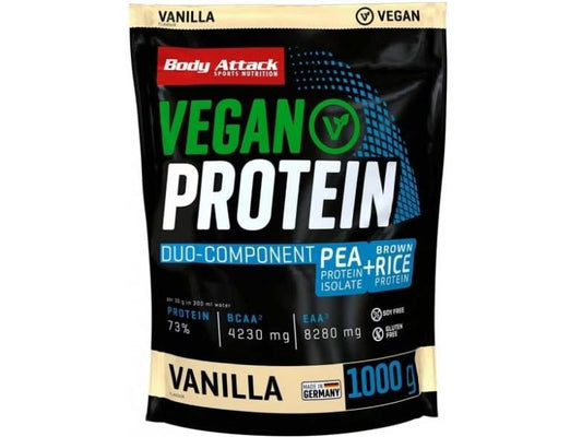 Body Attack Pulver Vegan Protein Vanille 1000 g