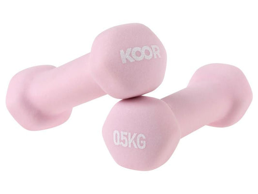 KOOR Kurzhantel-Set 0.5 kg, Rosa