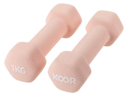 KOOR Kurzhantel-Set 1 kg, Caramel