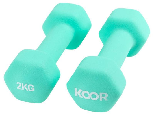 KOOR Kurzhantel-Set 2 kg, Mint