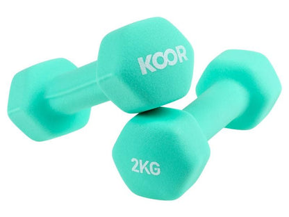 KOOR Kurzhantel-Set 2 kg, Mint