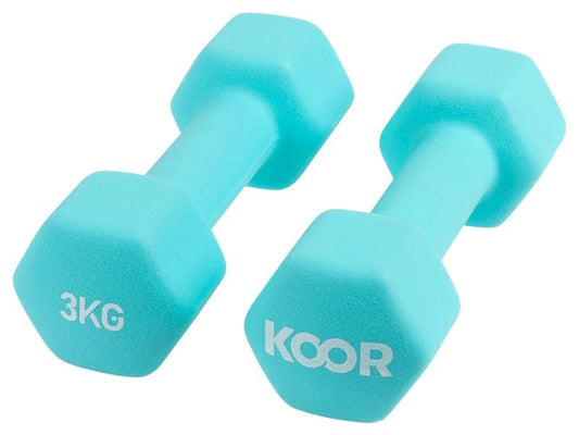KOOR Kurzhantel-Set 3 kg, Blau
