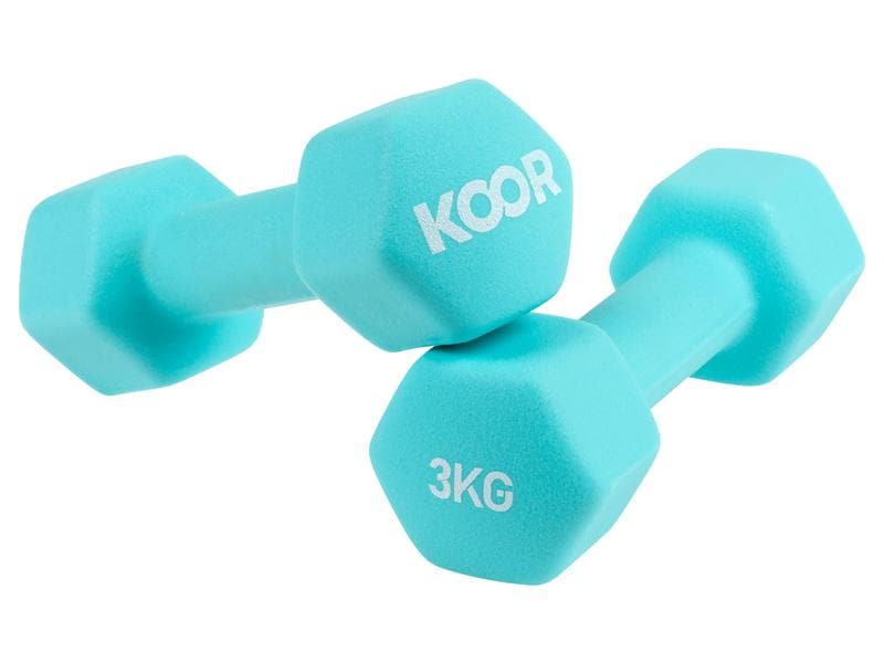 KOOR Kurzhantel-Set 3 kg, Blau